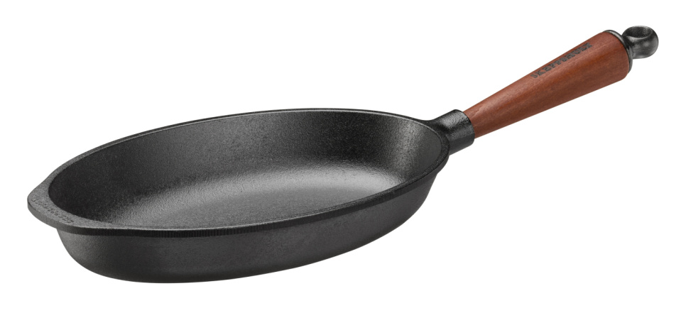 Oval stekpanna med trähandtag - Skeppshult i gruppen Matlagning / Stekkärl / Stekpannor hos The Kitchen Lab (1146-32731)