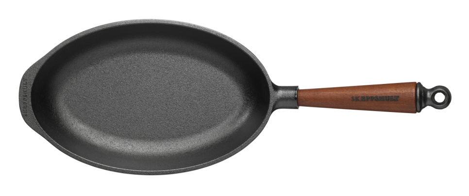 Oval stekpanna med trähandtag - Skeppshult