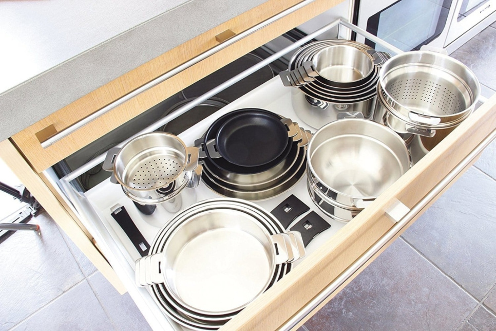 Rostfri kastrull, avtagbart handtag, Strate - Cristel