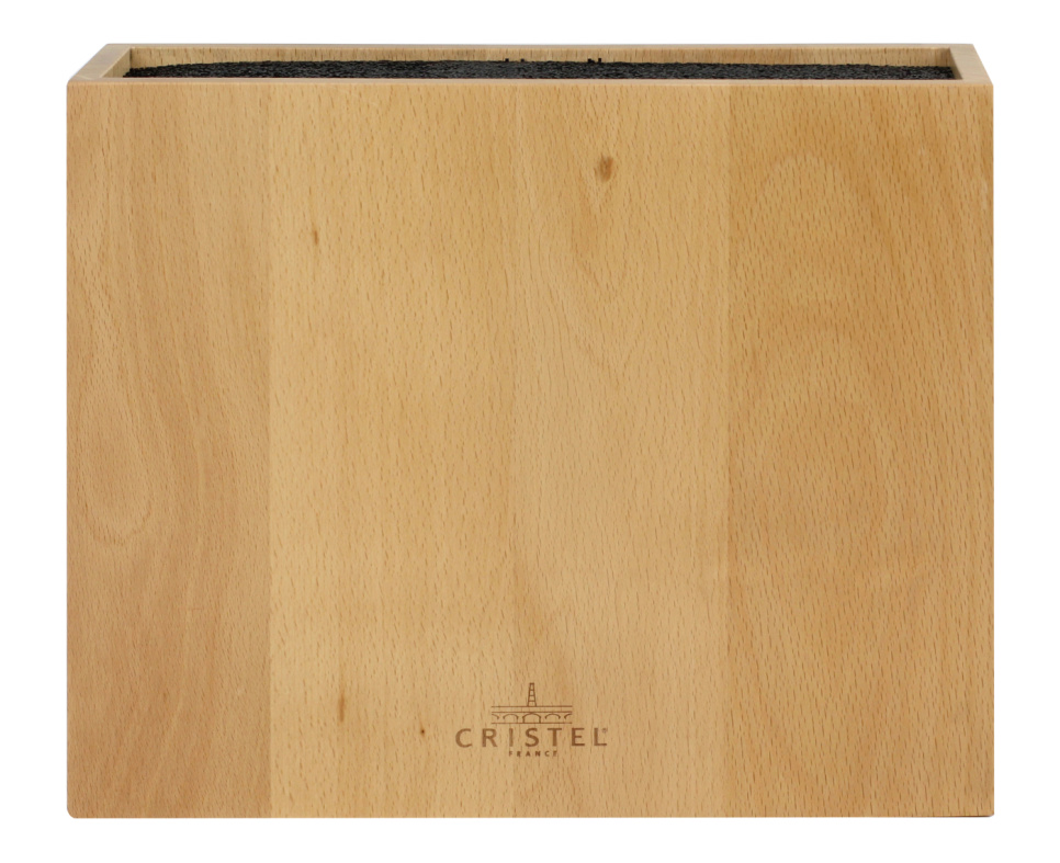 Rektangulärt knivblock för 10 knivar - Cristel