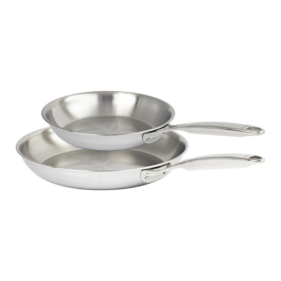 Rostfri Stekpanna 28 cm + 24 cm, CastelPro - Cristel i gruppen Matlagning / Stekkärl / Stekpannor hos The Kitchen Lab (1155-35921)