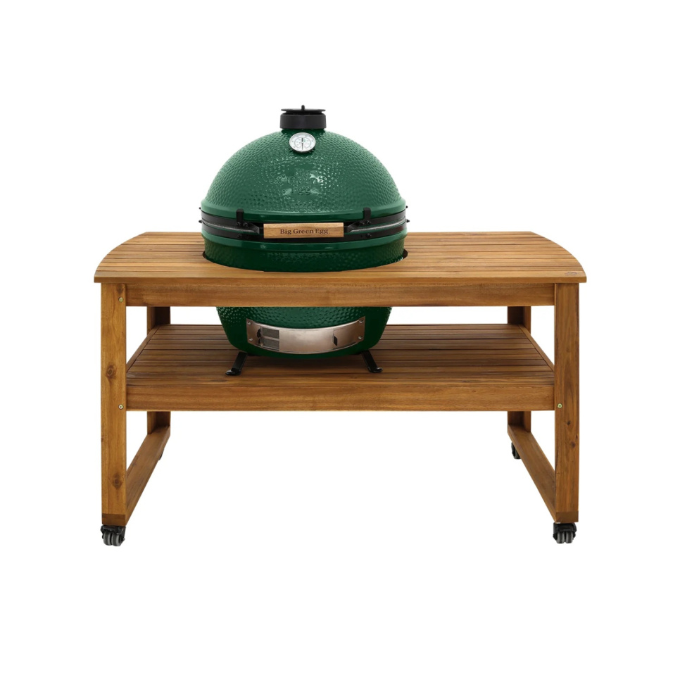 Bord i Akacia hardwood - Big Green Egg - XLarge i gruppen Grillar, Spisar & Ugnar / Grillar / Utekök / Utekök - Tillbehör hos The Kitchen Lab (1282-17364)