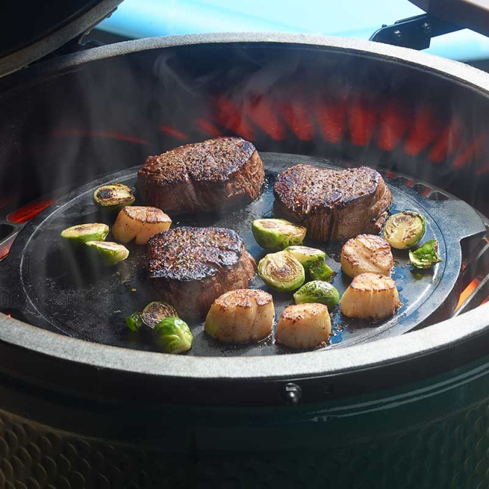 Vändbart Stekbord i Gjutjärn, Large - Big Green Egg