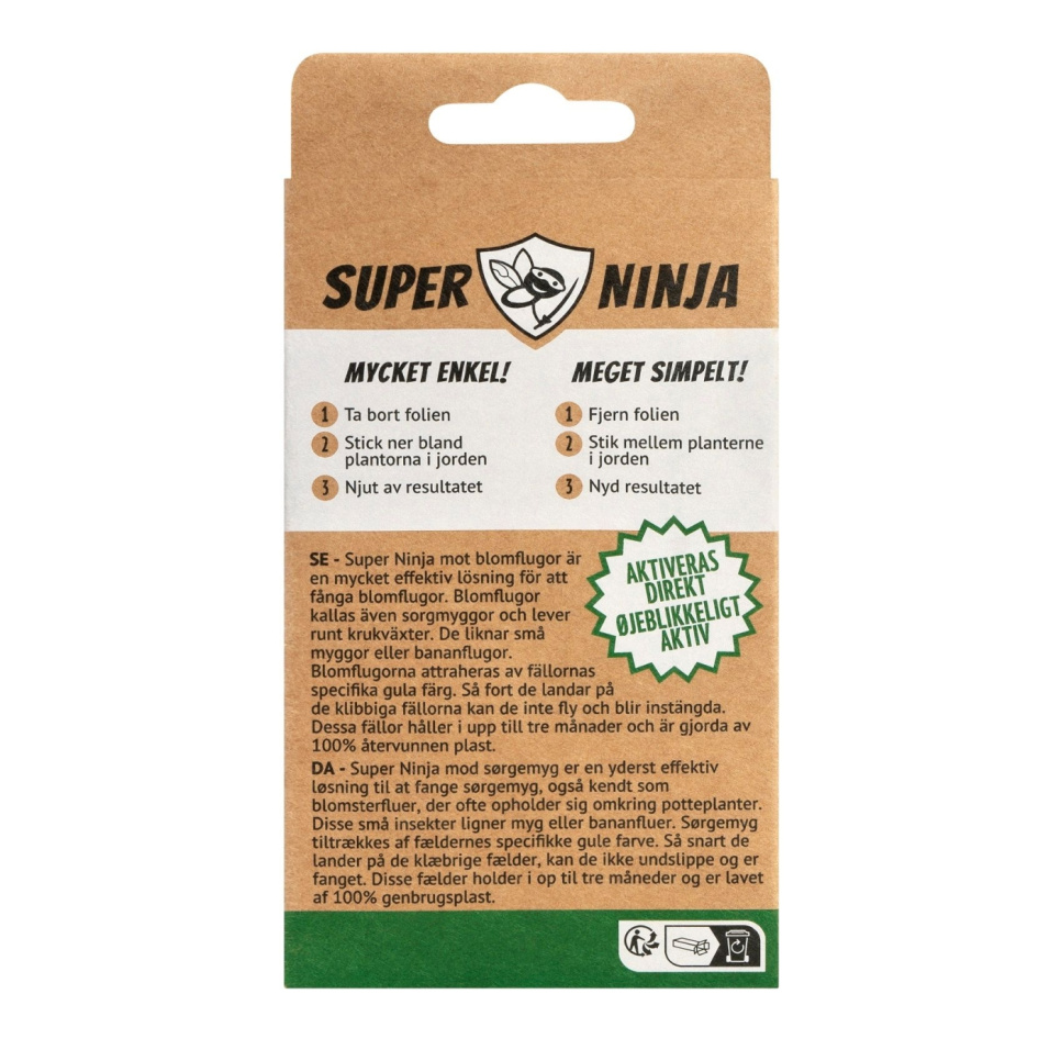 Blomsterflugefälla, 10-pack - Super Ninja Blomsterflugefälla, 10-pack - Super Ninja