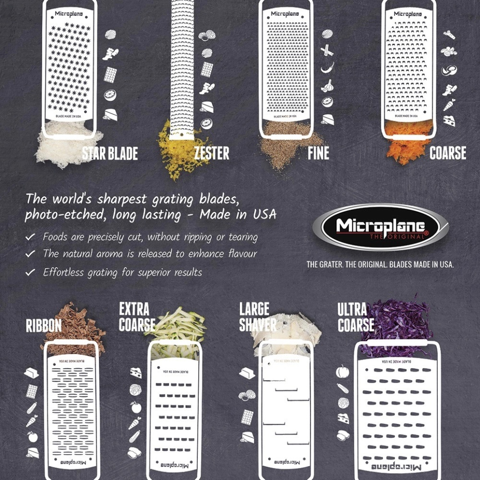 Rivjärn, Gourmet, 3-pack - Microplane