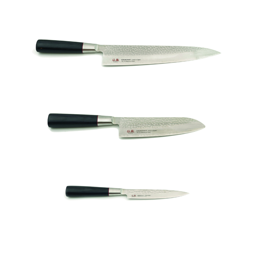 Knivset i tre delar, Senzo – Suncraft i gruppen Matlagning / Köksknivar / Knivset hos The Kitchen Lab (1317-33316)