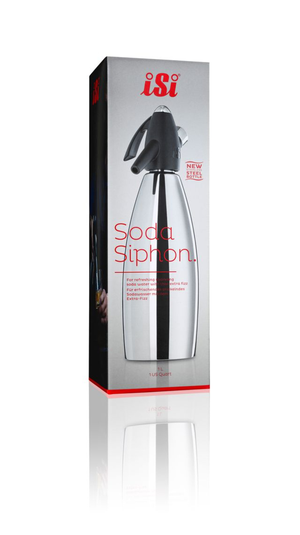 Sodasifon, rostfritt stål, 76 cl - iSi