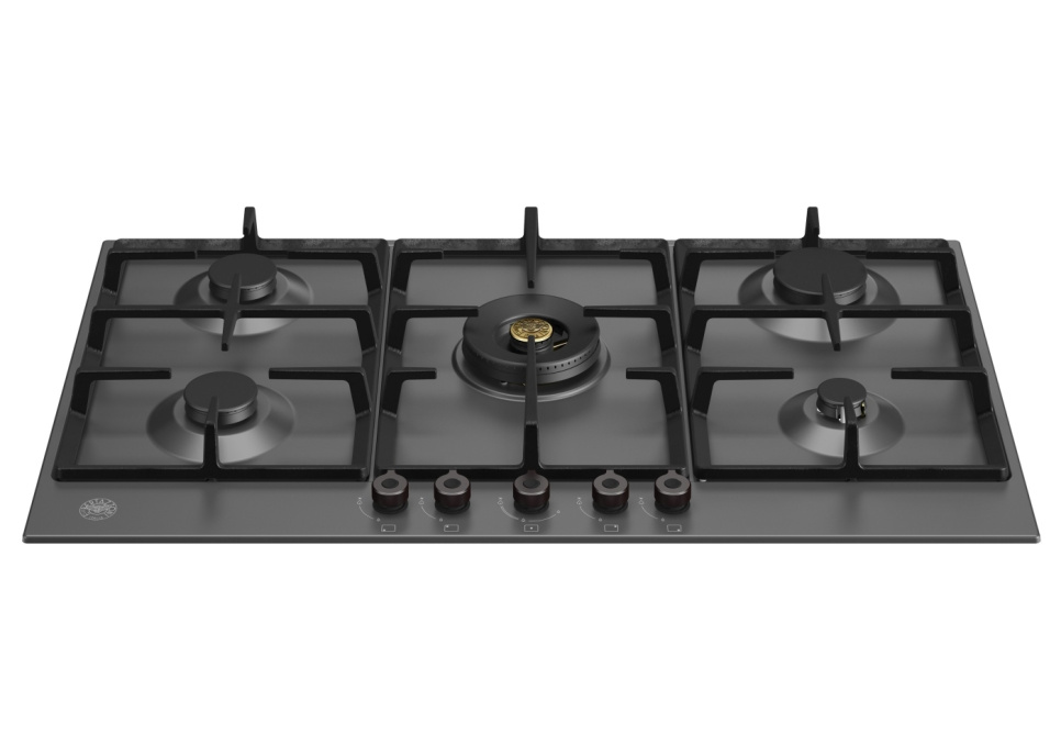 Mattsvart gashäll, 90 cm, Professional - Bertazzoni i gruppen Grillar, Spisar & Ugnar / Spisar / Gas- & induktionshällar hos KitchenLab (1403-20786)