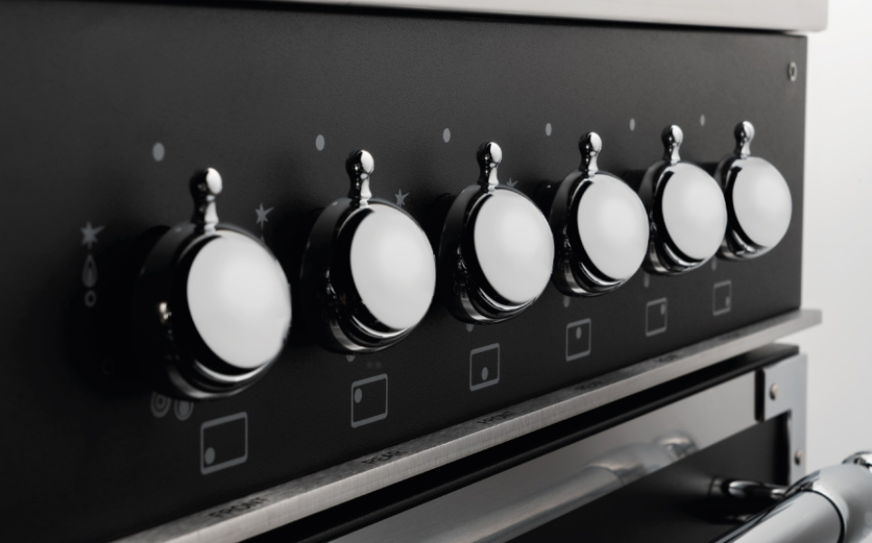 Induktionsspis Heritage, 90 cm, 5 Zoner, Dubbelugn, Mattsvart - Bertazzoni