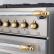 Dekorset Heritage, spis+fläkt, guld (blank) - Bertazzoni