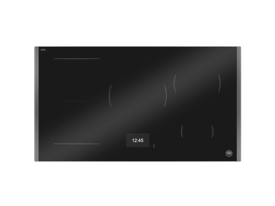 Induktionshäll, 90 cm, TFT display, 5 zoner (1 Flex) + Carbonio-ram – Bertazzoni i gruppen Grillar, Spisar & Ugnar / Spisar / Gas- & induktionshällar hos The Kitchen Lab (1403-33208)
