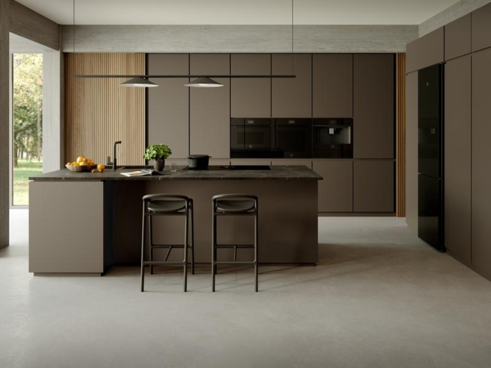 Integrerad kaffemaskin, svart glas, Modern-series – Bertazzoni