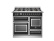 Gasspis Heritage, 100 cm, 6 brännare, 3 ugnar, Mattsvart - Bertazzoni