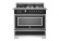 Gasspis Heritage, 90 cm, 6 brännare, 1 ugn, Mattsvart - Bertazzoni