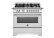 Gasspis Heritage, 90 cm, 6 brännare, 1 ugn, Rostfri - Bertazzoni