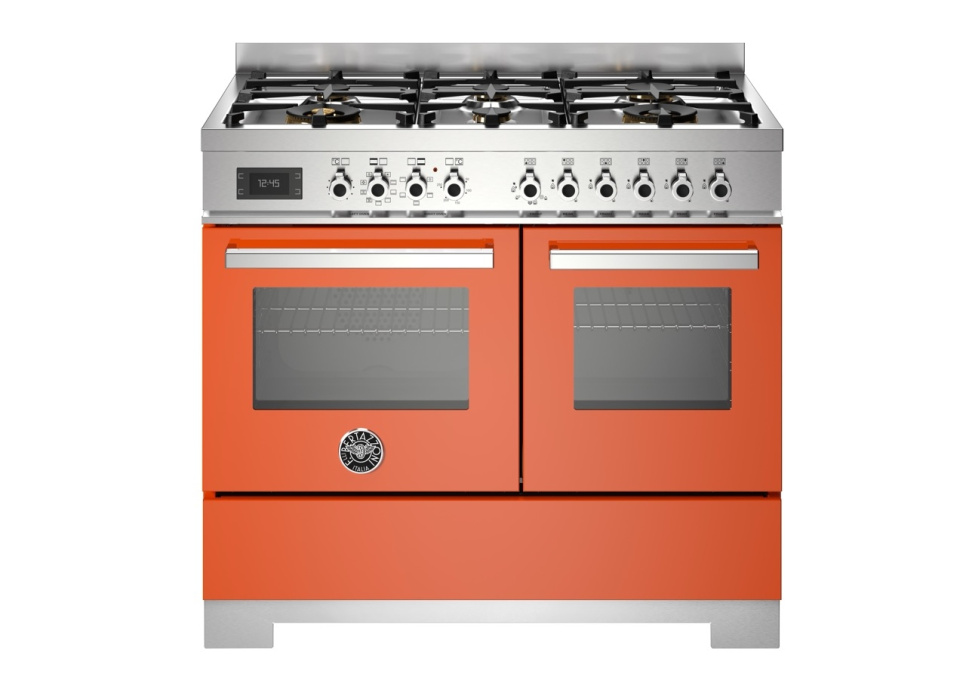 Gasspis Professional, 100 cm, 6 brännare, 2 ugnar, Orange - Bertazzoni i gruppen Grillar, Spisar & Ugnar / Spisar / Gasspisar hos KitchenLab (1403-34195)