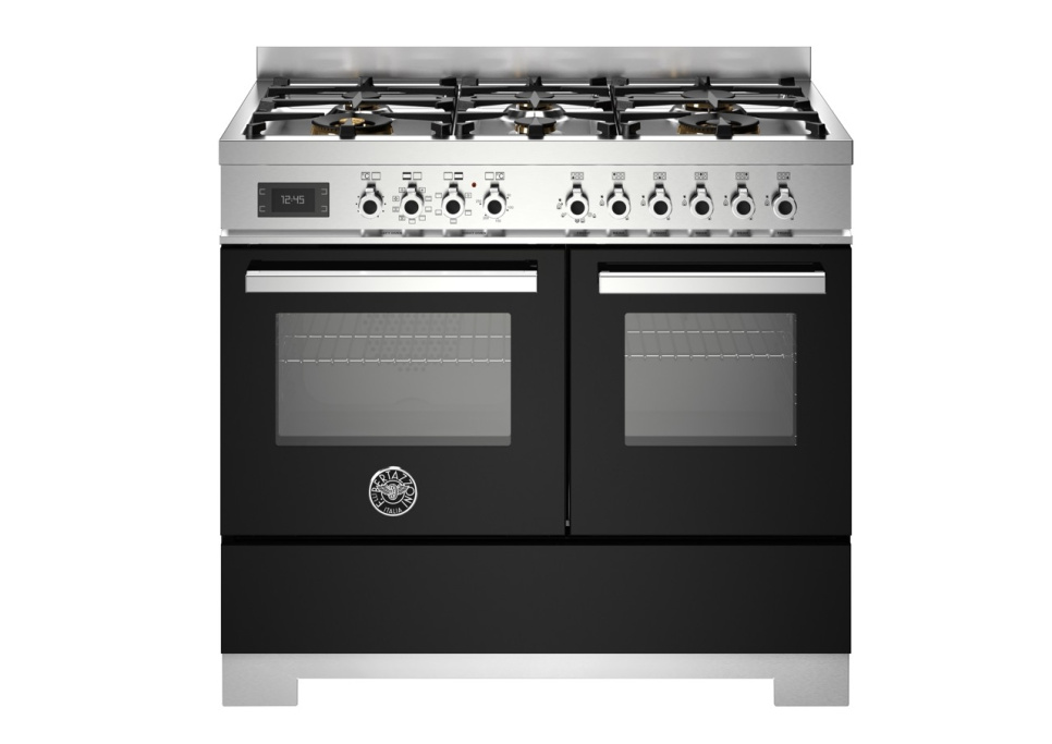 Gasspis Professional, 100 cm, 6 brännare, 2 ugnar, Svart - Bertazzoni i gruppen Grillar, Spisar & Ugnar / Spisar / Gasspisar hos KitchenLab (1403-34197)