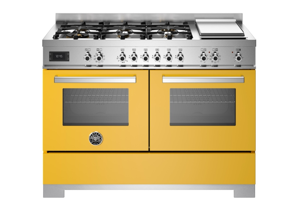 Gasspis Professional, 120 cm, 6 brännare + stekbord, 2 ugnar, Gul - Bertazzoni i gruppen Grillar, Spisar & Ugnar / Spisar / Gasspisar hos KitchenLab (1403-34199)