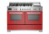 Gasspis Professional, 120 cm, 6 brännare + stekbord, 2 ugnar, Röd - Bertazzoni