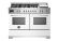 Gasspis Professional, 120 cm, 6 brännare + stekbord, 2 ugnar, Vit - Bertazzoni