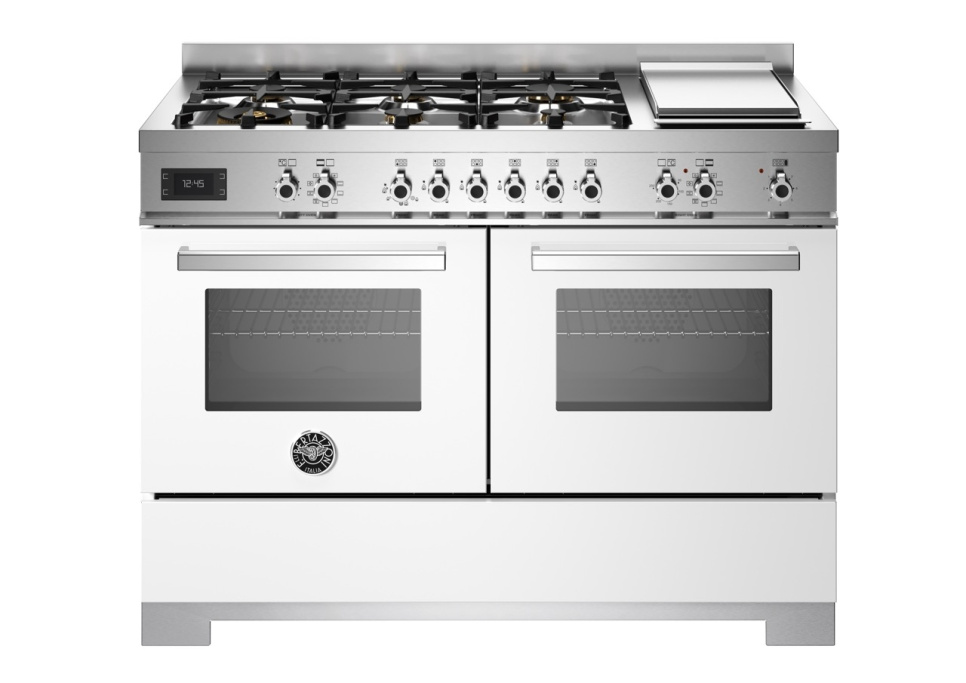 Gasspis Professional, 120 cm, 6 brännare + stekbord, 2 ugnar, Vit - Bertazzoni i gruppen Grillar, Spisar & Ugnar / Spisar / Gasspisar hos The Kitchen Lab (1403-34204)