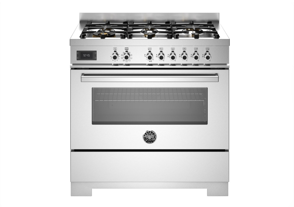 Gasspis Professional, 90 cm, 6 brännare, 1 ugn, Rostfri - Bertazzoni i gruppen Grillar, Spisar & Ugnar / Spisar / Gasspisar hos The Kitchen Lab (1403-34213)