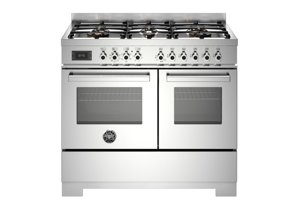 Gasspis Professional, 90 cm, 6 brännare, 2 ugnar, Rostfri - Bertazzoni i gruppen Grillar, Spisar & Ugnar / Spisar / Gasspisar hos KitchenLab (1403-34219)