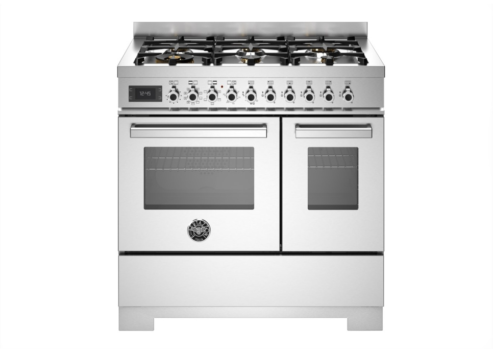 Gasspis Professional, 90 cm, 6 brännare, 2 ugnar, Rostfri - Bertazzoni i gruppen Grillar, Spisar & Ugnar / Spisar / Gasspisar hos The Kitchen Lab (1403-34220)