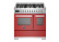 Gasspis Professional, 90 cm, 6 brännare, 2 ugnar, Röd - Bertazzoni
