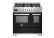 Gasspis Professional, 90 cm, 6 brännare, 2 ugnar, Svart - Bertazzoni