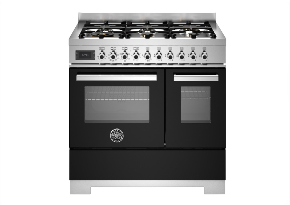 Gasspis Professional, 90 cm, 6 brännare, 2 ugnar, Svart - Bertazzoni i gruppen Grillar, Spisar & Ugnar / Spisar / Gasspisar hos The Kitchen Lab (1403-34222)