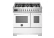 Gasspis Professional, 90 cm, 6 brännare, 2 ugnar, Vit - Bertazzoni