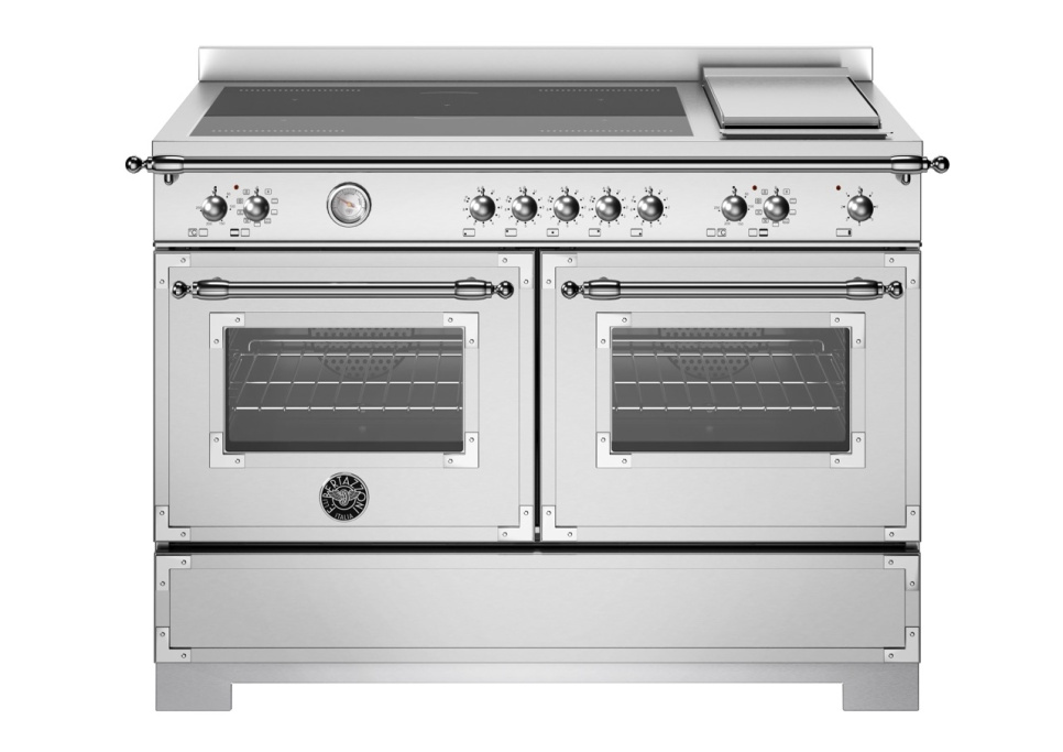 Induktionsspis Heritage, 120 cm, 5 zoner + stekbord, 2 ugnar, Rostfri - Bertazzo i gruppen Grillar, Spisar & Ugnar / Spisar / Induktionsspisar hos KitchenLab (1403-34233)