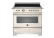 Induktionsspis Heritage, 90 cm, 5 zoner, 1 ugn, Elfenbensvit - Bertazzoni