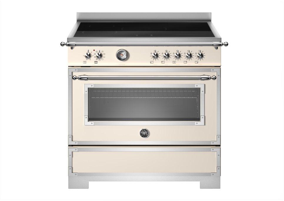 Induktionsspis Heritage, 90 cm, 5 zoner, 1 ugn, Elfenbensvit - Bertazzoni i gruppen Grillar, Spisar & Ugnar / Spisar / Induktionsspisar hos The Kitchen Lab (1403-34236)