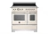 Induktionsspis Heritage, 90 cm, 5 zoner, 2 ugnar, Elfenbensvit - Bertazzoni