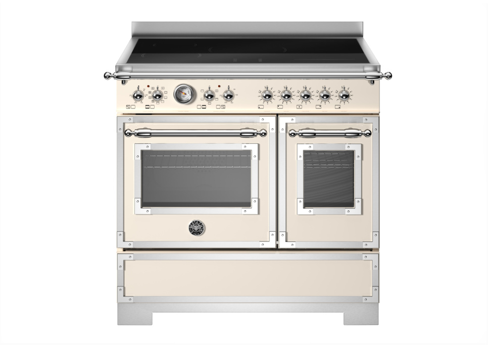 Induktionsspis Heritage, 90 cm, 5 zoner, 2 ugnar, Elfenbensvit - Bertazzoni i gruppen Grillar, Spisar & Ugnar / Spisar / Induktionsspisar hos The Kitchen Lab (1403-34239)