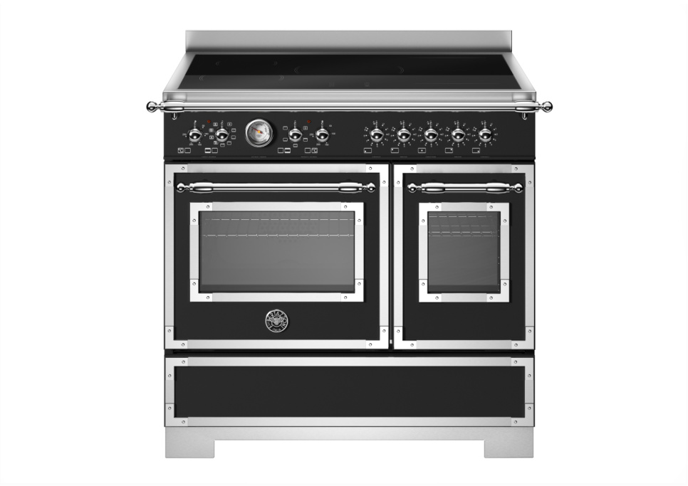 Induktionsspis Heritage, 90 cm, 5 zoner, 2 ugnar, Mattsvart - Bertazzoni i gruppen Grillar, Spisar & Ugnar / Spisar / Induktionsspisar hos The Kitchen Lab (1403-34240)