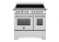 Induktionsspis Heritage, 90 cm, 5 zoner, 2 ugnar, Rostfri - Bertazzoni