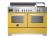 Induktionsspis Professional, 120 cm, 5 zoner + stekbord, 2 ugnar, Gul - Bertazzo