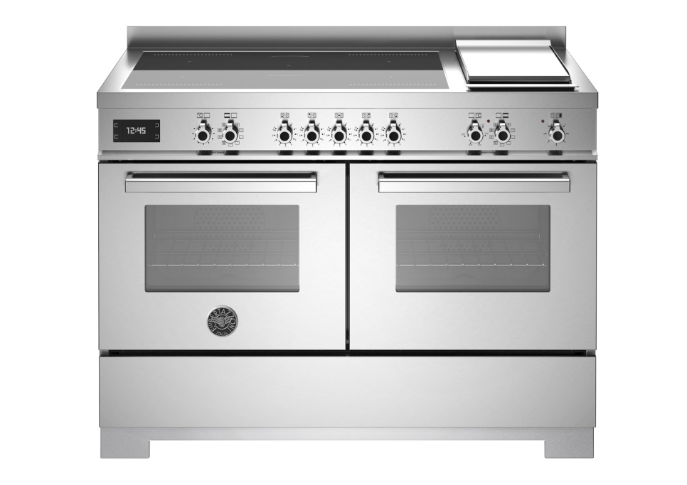Induktionsspis Professional, 120 cm, 5 zoner + stekbord, 2 ugnar, Rostfri - Bert i gruppen Grillar, Spisar & Ugnar / Spisar / Induktionsspisar hos KitchenLab (1403-34254)
