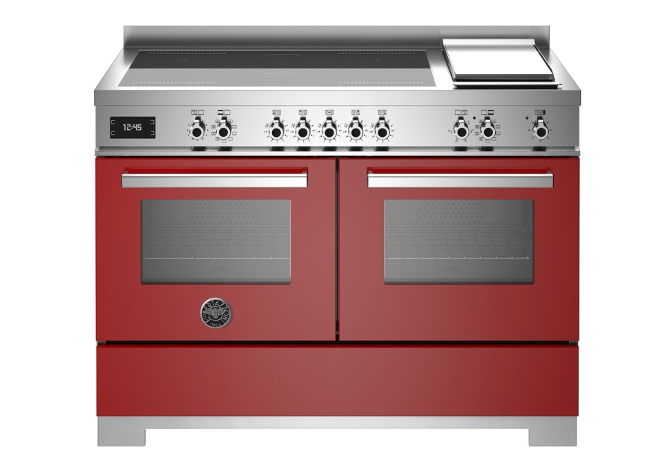 Induktionsspis Professional, 120 cm, 5 zoner + stekbord, 2 ugnar, Röd - Bertazzo i gruppen Grillar, Spisar & Ugnar / Spisar / Induktionsspisar hos KitchenLab (1403-34255)