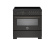 Induktionsspis Professional, 90 cm, 5 zoner, 1 ugn, Carbonio - Bertazzoni