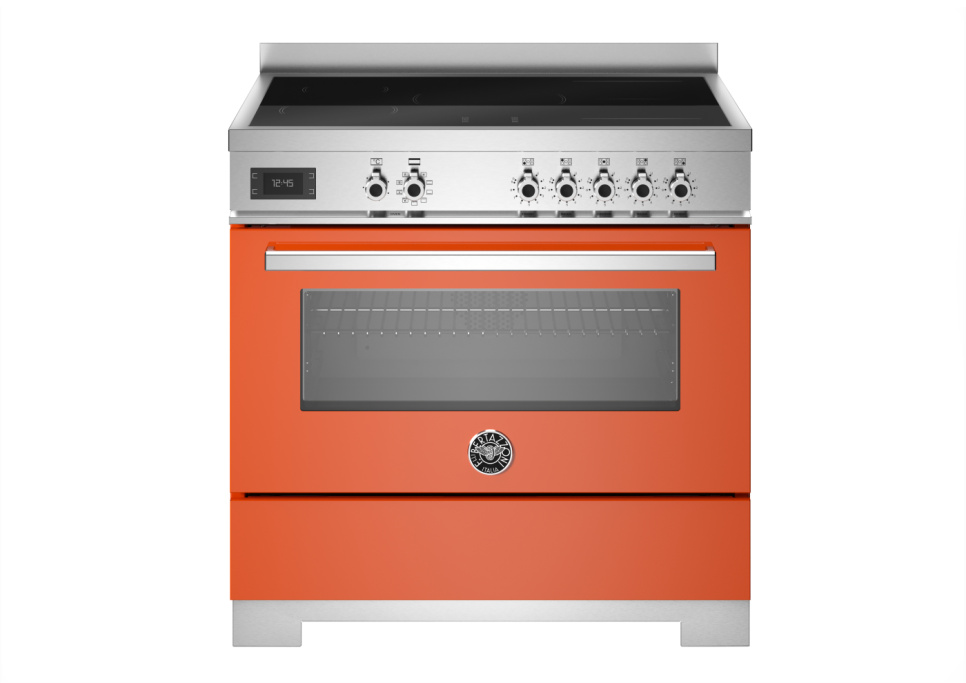 Induktionsspis Professional, 90 cm, 5 zoner, 1 ugn, Orange - Bertazzoni i gruppen Grillar, Spisar & Ugnar / Spisar / Induktionsspisar hos KitchenLab (1403-34266)