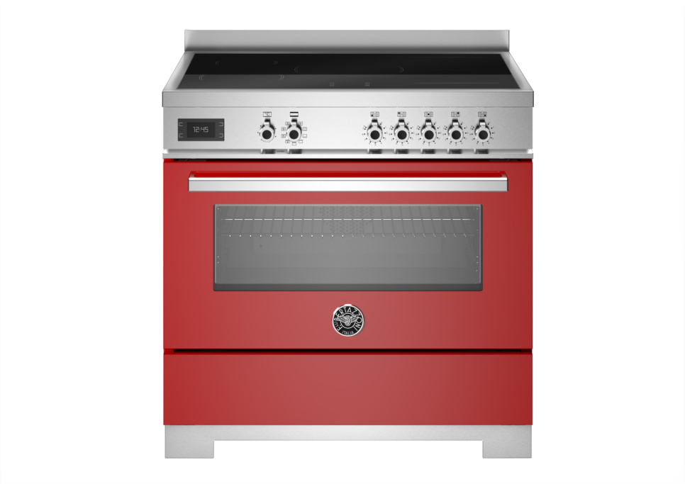 Induktionsspis Professional, 90 cm, 5 zoner, 1 ugn, Röd - Bertazzoni i gruppen Grillar, Spisar & Ugnar / Spisar / Induktionsspisar hos KitchenLab (1403-34268)