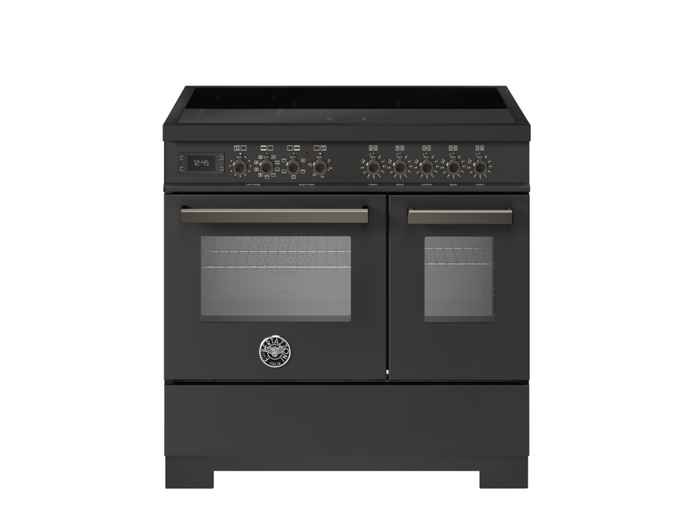 Induktionsspis Professional, 90 cm, 5 zoner, 2 ugnar, Carbonio - Bertazzoni i gruppen Grillar, Spisar & Ugnar / Spisar / Induktionsspisar hos The Kitchen Lab (1403-34271)
