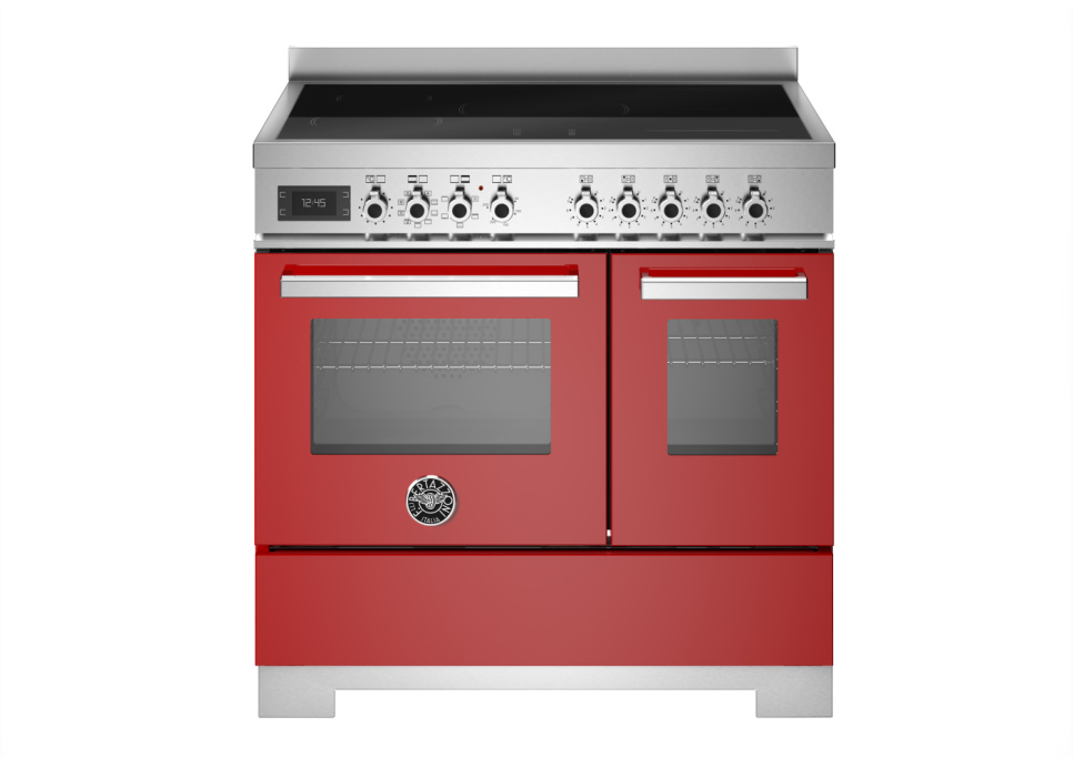 Induktionsspis Professional, 90 cm, 5 zoner, 2 ugnar, Röd - Bertazzoni i gruppen Grillar, Spisar & Ugnar / Spisar / Induktionsspisar hos The Kitchen Lab (1403-34275)