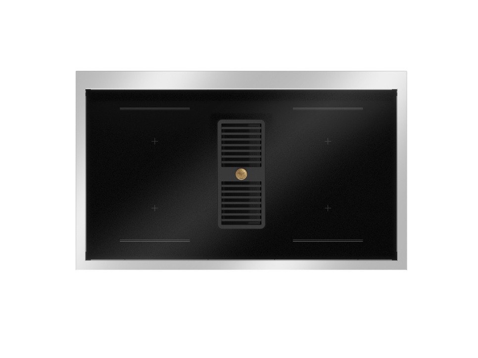 Induktionsspis med integrerad fläkt Professional, 100 cm, 4 Zoner, 2 Ugnar, Svart - Bertazzoni