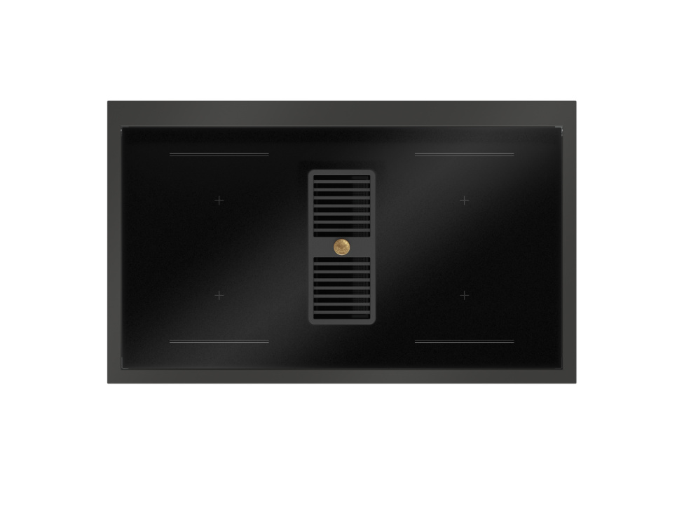 Induktionsspis med integrerad fläkt Professional, 100 cm, 4 Zoner, 2 Ugnar, Carbonio - Bertazzoni