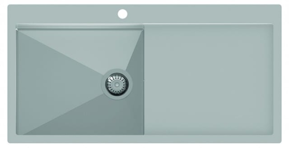 Rostfri diskho 1000 x 510 mm med avställningsyta till höger i gruppen Köksinredning / Diskhoar hos KitchenLab (1416-12559)